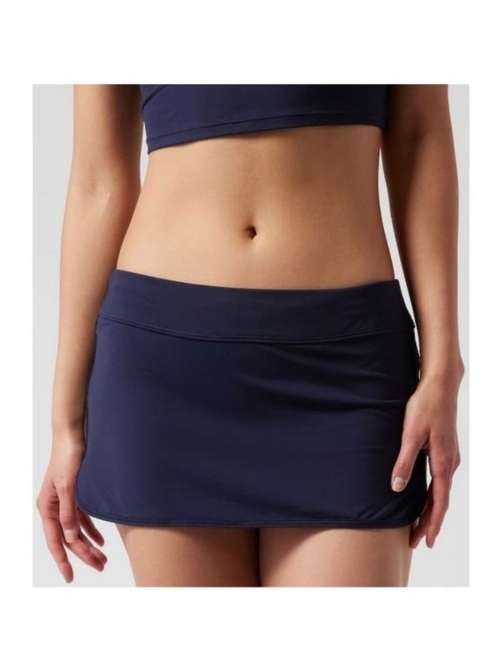 Athleta Tidal Swim Skirt Navy Medium